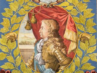  1707 Fine Hand Col Portrait Francesco Farnese Duke of Parma