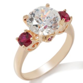 151 658 absolute 3 48ct absolute round and created ruby sides 3 stone