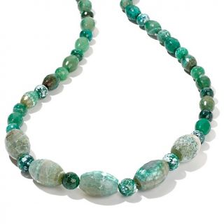 Jewelry Necklaces Beaded Jay King Green Spider Web Stone Beaded