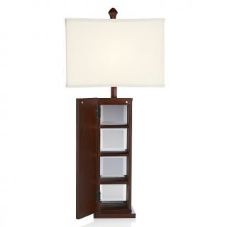 Vern Yip Home Wood Lamp with Hidden Curio Cabinet