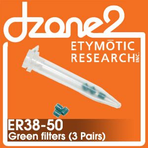 Etymotic Research ER38 50 ER4 50 Green Filters Replacement 3 Pairs ER4