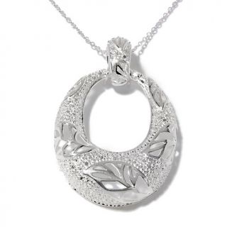 167 313 sterling silver diamond accent leaf pendant with 18 chain