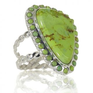 Mine Finds by Jay King Jay King Lime Paradise Turquoise Frame Ring