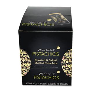 Everybodys Nuts 070146W2E Wonderful Shelled Pistachios Roasted Salted