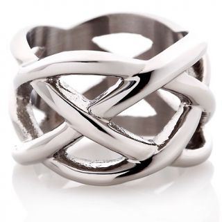 184 148 stately steel open weave band ring rating 25 $ 11 95 s h $ 3