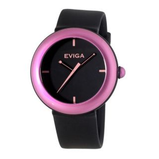Eviga Cirkle Mens Watch in Black with Light Pink Bezel CF3702