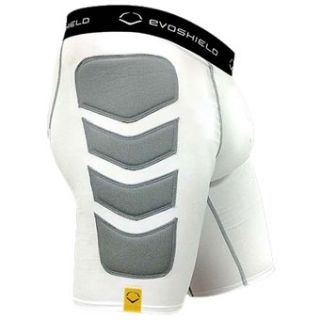 EvoShield Compression Baseball Sliding Short with Cup White Large
