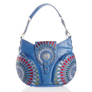 176 355 sharif egyptian style winged sun disc and embroidery hobo