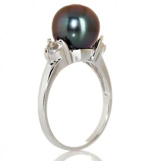 Designs by Turia 9 10mm Cultured Tahitian Pearl and White Topaz