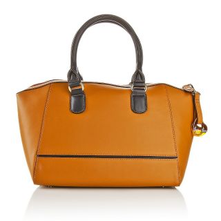 186 644 barr barr leather satchel with contrasting trim note customer