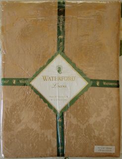 WATERFORD EXETER GOLD COLOR TABLECLOTH SIZE 70 x 84 OBLONG NEW