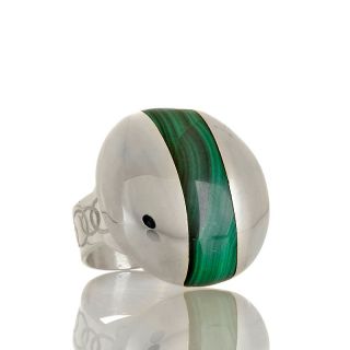 198 342 mine finds by jay king malachite sterling silver round ring