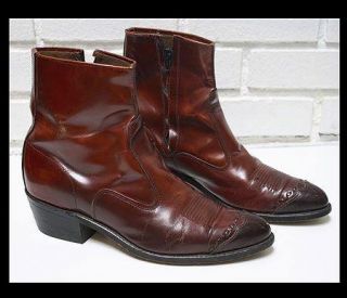  Beatle Ankle Boots Size 9 5 Acme Western Cowboy Exotic Tip Mod