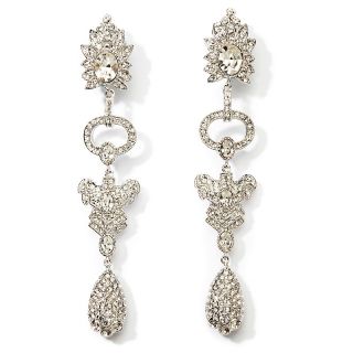 201 949 heidi daus georgian lace silvertone crystal drop earrings