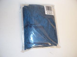 One Faux Silk Luster Crushed Curtain Panel 84 inch Indigo Blue
