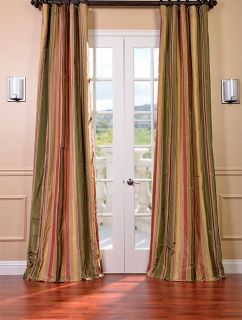 mirage faux silk taffeta stripe curtains drapes luxurious affordable