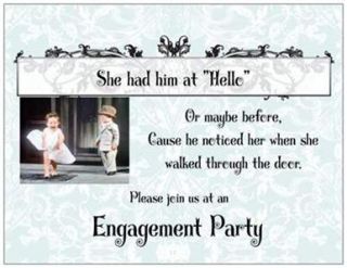 20 Wedding Engagement Party Invitations Cards Postcards