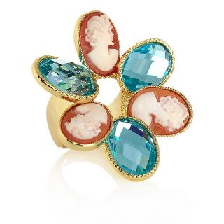 199 086 amedeo nyc bay of naples 15mm cornelian shell and blue crystal