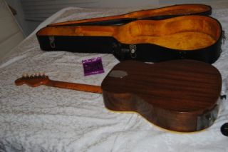 RARE Vintage 1960s Fender Malibu Acoustic Guitar w DeArmond Pickup