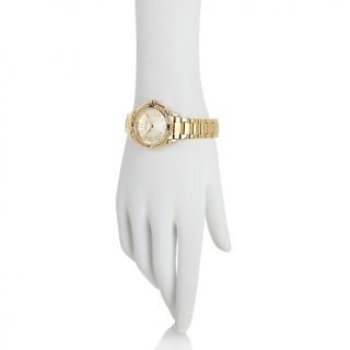 Caravelle Bulova Ladies Goldtone Sport Bezel Bracelet Watch
