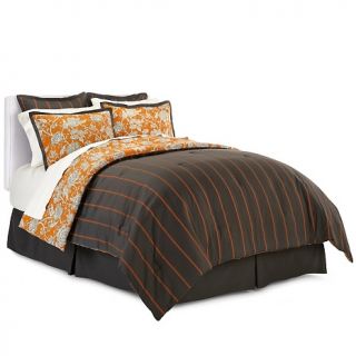 Vern Yip Home Jacobean 6 piece Reversible Comforter Set   Gray/Orange
