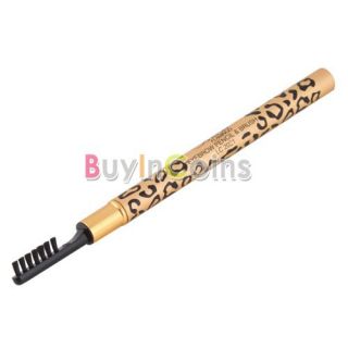 Leopard Waterproof Brown Eyebrow Pencil with Brush Make Up
