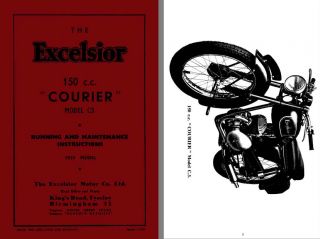 Excelsior Courier Model C3 1955   The Excelsior 150cc Courier Model C3