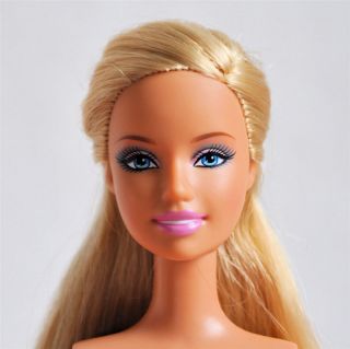 Barbie Doll 11 5 Nude Blonde HAir Blue Eyes Grey Eyeshadow 7