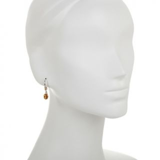 Victoria Wieck Fire Citrine and Orange Sapphire Drop Earrings