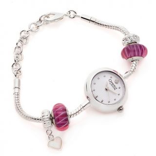 227 032 caravelle bulova ladies purple charm collection bracelet watch