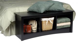 Black Entry Bedroom Storage CUBBIE Bench Cubby Sonoma Prepac NEW PP