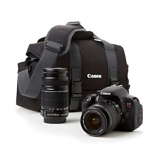 Canon EOS Rebel T4i 18MP DSLR Camera Kit with Case and Two Lenses at
