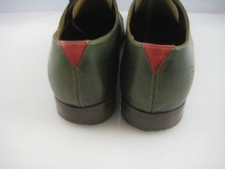 725 MARC GUYOT france GREEN DERBY SHOES 8.5 us 7.5 uk narrow