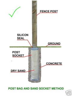 10 Fence Post Socket Bags Replace Posts Using A Hoover