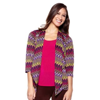 213 817 slinky brand open front printed jacket and tank set note