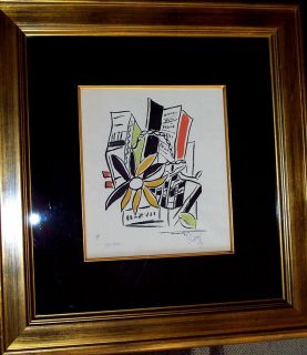 Fernand Leger Original Lithograph Chevreuse Aout Signed Framed RARE