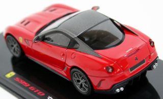 Ferrari 599 GTO in Red w/ Grey Top 1:43 Scale Diecast Car Hot Wheels