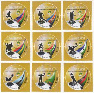 Swaziland World Cup Football 9 Stamp Mint Set SWA1001