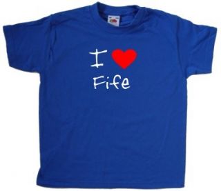  I Love Heart Fife Kids T Shirt