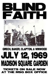 Blind Faith Replica Clapton Windwood Concert Poster