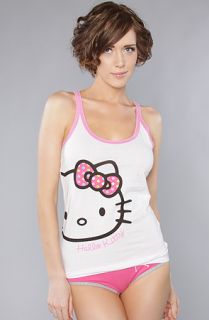 Hello Kitty Intimates The Fluffy Cutie Tank in White and Pink