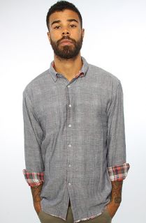 CHAMBERS The One Way Reversible Buttondown Shirt in Blue Plaid