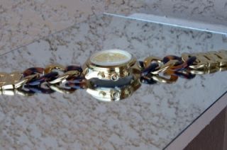  Michael Kors Faux Tortoise Twisted Bracelet Chronograph Watch MK4222