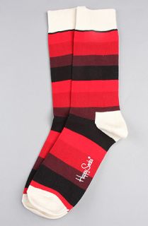 Happy Socks The Stripe Socks in Black Red