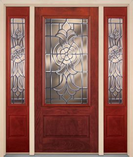 Fiberglass Exterior Gorgeous Front Entry Door Two Sidelites Brand New