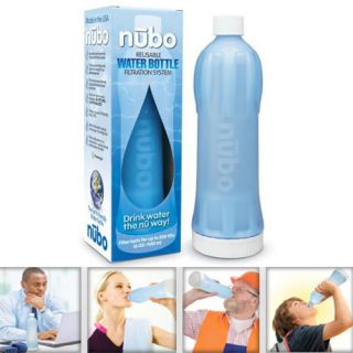 Nubo Reusable Filter Water Bottle 18 Ounce for Camping Hiking