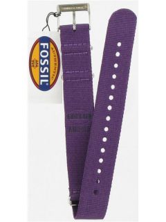 Fossil 18mm Purple Nylon Watch Band Ladies Size AMS180