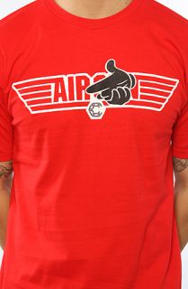 crooks and castles the air wing tee in true red sale $ 20 95 $ 36 00