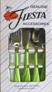 Fiesta Chartreuse Flatware Discontinued 5 PC Set New in Box Free