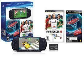 NEW SONY PSP CONSOLE LIMITED EDITION W FIFA SOCCER GAME, CARS 2 GAME